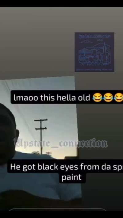 Norte got sprayed in the face 🦝