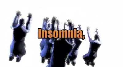 The actors in a medication ad while the ad itself describes its side effects: