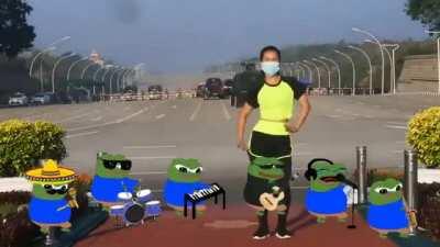 Me, watching dogecoin go up as the country burns behind me: