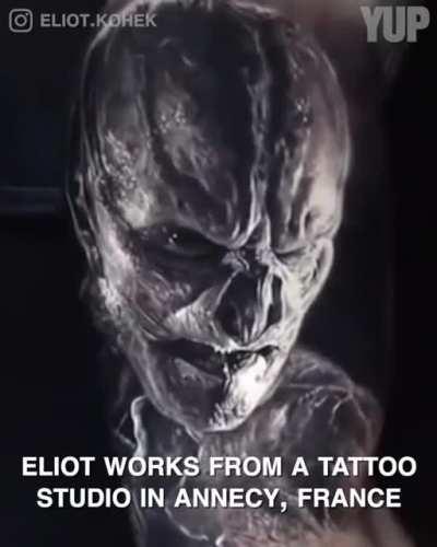 This french tattoo artist makes incredible photo-realistic tattoos! His name is Eliot Kohek.