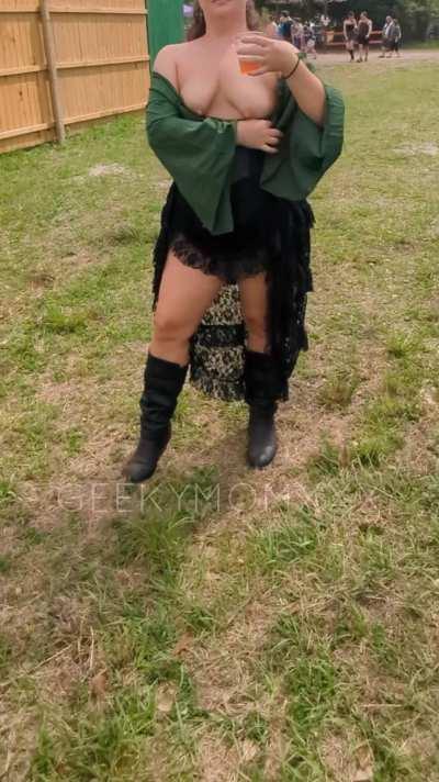 Flashing at the festival