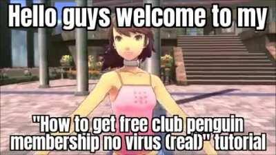 Yukari does a Club Penguin 100% Real tutorial