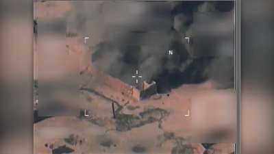 Coalition Airstrike On ISIS Mortar System (19Mar 2017)