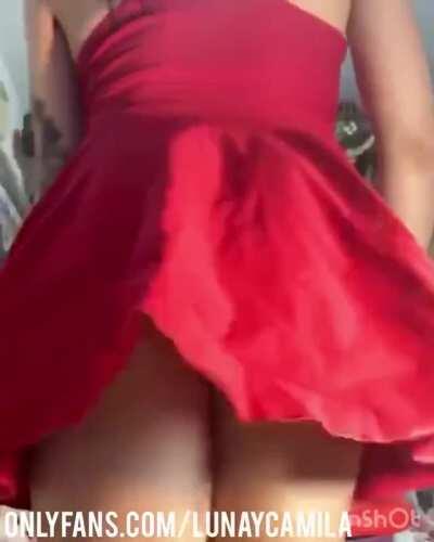 Cumshot and ready to go out. Monserrat Ziur (gif)