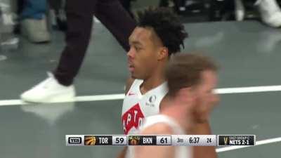 [Highlight] Scottie Barnes Intercepts a Pass After a Jump Ball, Leads to a Reverse Dunk Plus the Foul