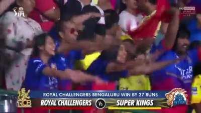Here's the full clip of RCB's celebration. RCB didn't even celebrate for 1.30 seconds. But I was told that csk was waiting for RCB since 15-20mintues.. csk fans cry too much..