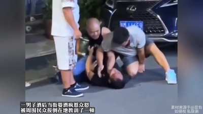 Drunk man got tag teamed