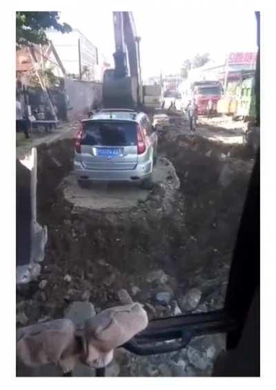 Parking in a construction zone🥴