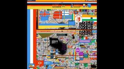 Official r/place canvas timelapse: day 1