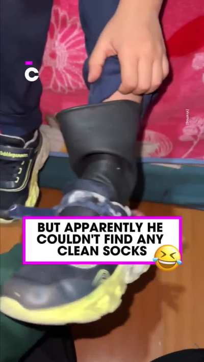 Dad had to improvise