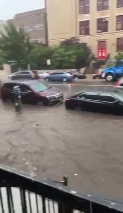 This block in Dyckman gets hit incredibly hard. Check out these bottom level stores/apartments