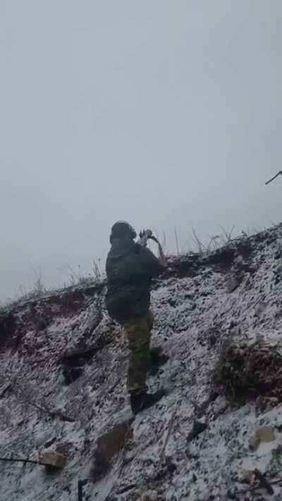 Russian soldier almost killed another one with a rocket launcher exhaust