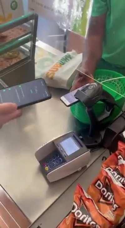 Paying with Bitcoin at Subway in Berlin (Chausee Straße)