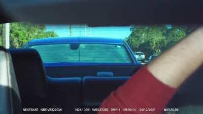 He told the police i slammed on my brakes