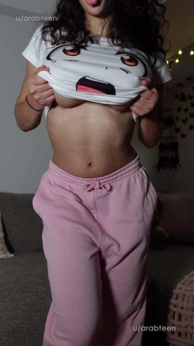 Do you like my big tits on my small frame? 💜