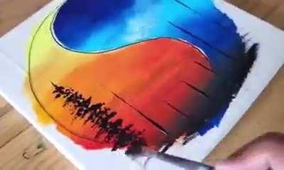 Pulling the masking tape off...