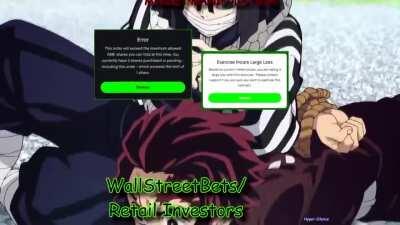 What do you need to be a Demon Slayer AND a Hedge-fund Slayer? DIAMOND HANDSSS💎💎💎💎👋👋👋👋