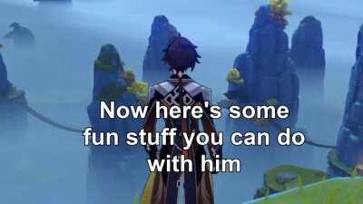 I'm making a fun guide video on how to be STYLISH with Zhongli as much as possible with a few other fun things you can do with him, just wanna ask here if there's anything else I could add on to this video