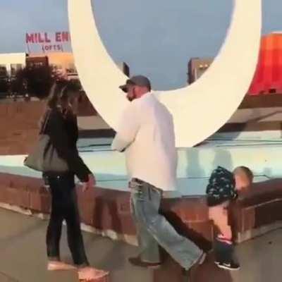 While I pee next to my dad proposing to mom.