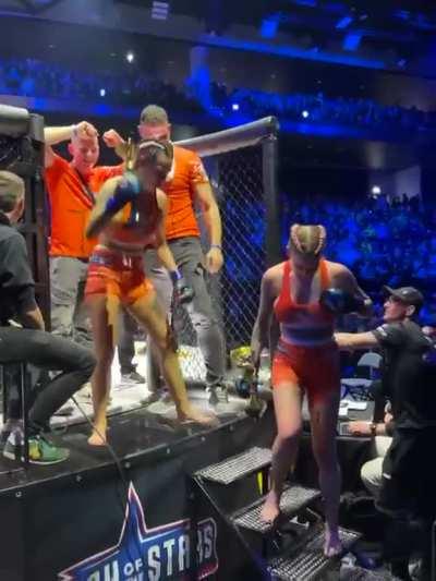 Winners demonstrating sportsmanship.