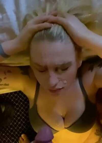 So anyway here’s me getting my face plastered.