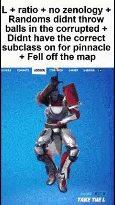 He take the L on us 😔