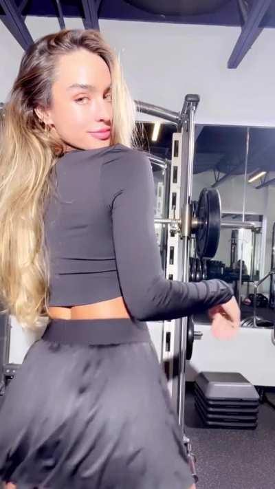 Black crop top & tennis skirt