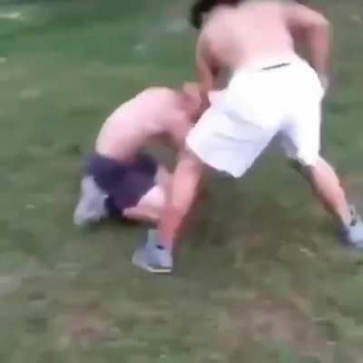 So fast he couldn’t even see them coming 👊