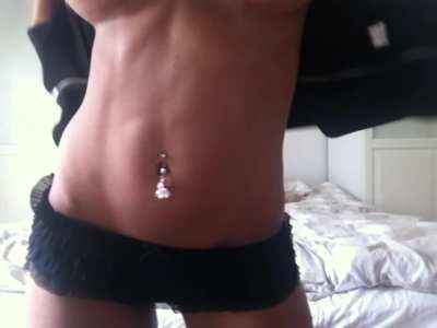 Emelie's hard abs and super round tits look so good together