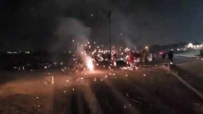 Fireworks in a dry valley, The Gore Road