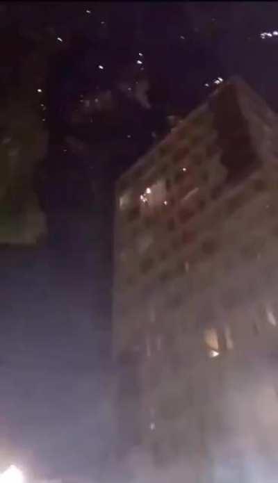 Rioters Launch Dangerous Fireworks at Apartments.