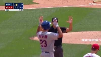 [Highlight] David Peterson says fuck the DH and hits a rocket for a double and his first major league hit