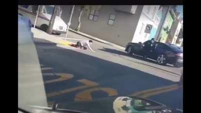 San Francisco CA dumb shit #1 tries to get hyphy while dumb shit #2 does donuts