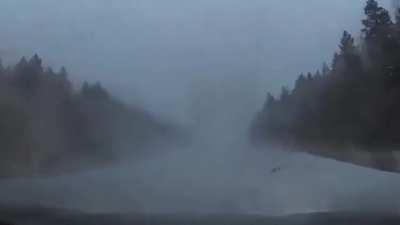 Almost invisible truck.