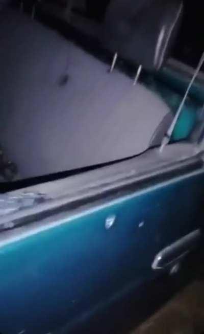 CDS shows off a aftermath of CJNG truck. Later he mentioned they’re coming in with their lights off and then a confrontation occurred.