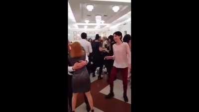 Jealous wife at a wedding