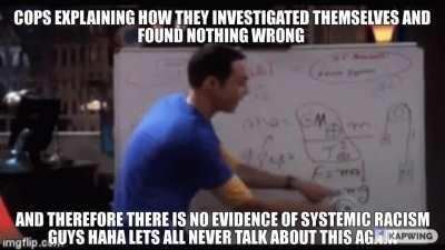 Please stop talking about racist cops bro its just a few bad apples bro. Bro, trust me bro cops are our friends bro.