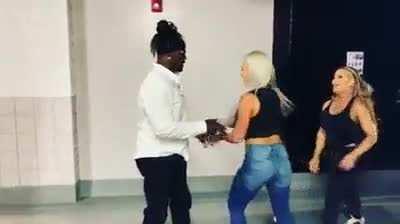 R-Truth, Natalya and Dana Brooke dancing together