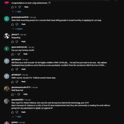 Average anti vax comment section