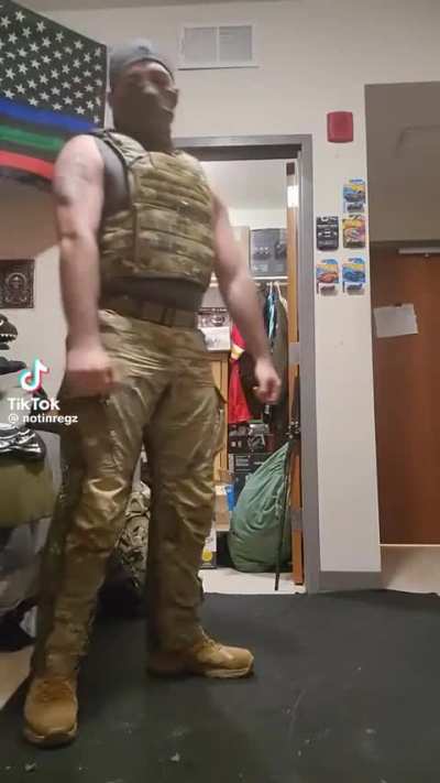 Not sure which one he is, but he’s got the flag.