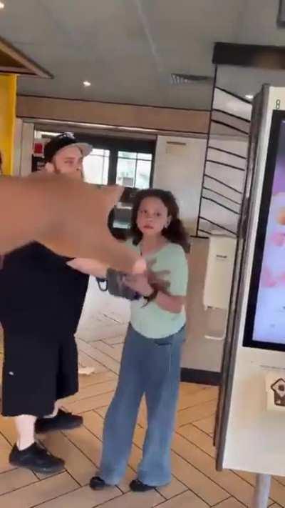Guy gets beat up in front of his daughter at McDonald's