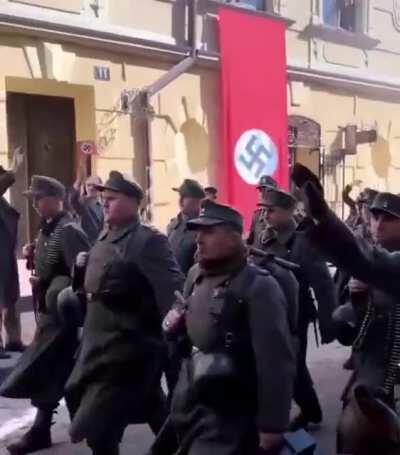 Volvieron (WW2 Nerds Invades SquarePosting 1944 Circa Colored)