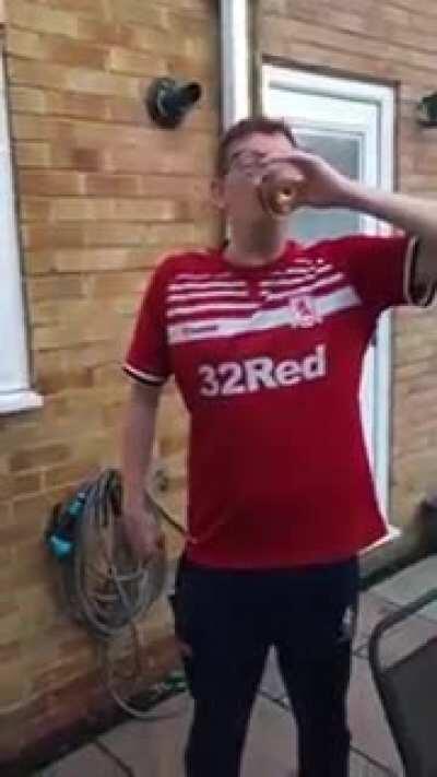 What could go wrong trying to drink a pint of beer too quickly?