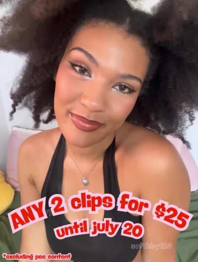 I’m having a special on my MV until tomorrow!! 🥹