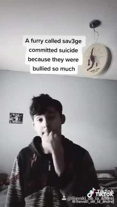 This person on Tik Tok bullied a furry to suicide and celebrated it