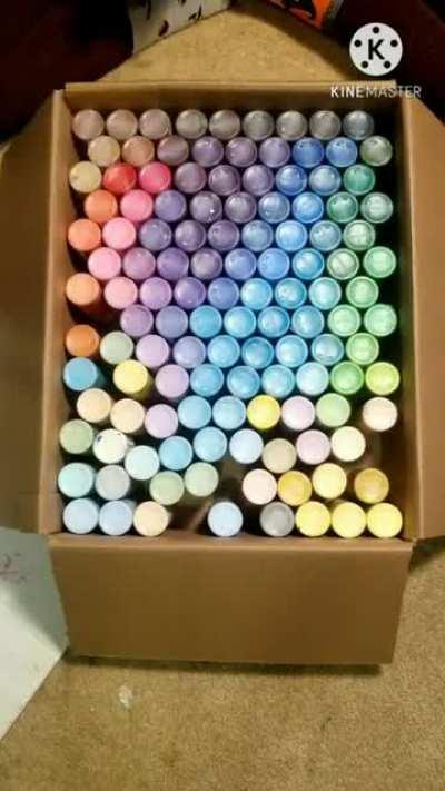 I organized my small acrylics today and decided to film it