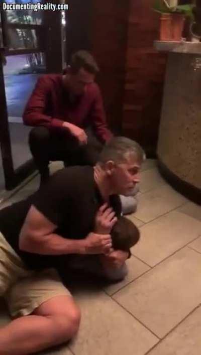 Let's not forget about this jerk. Headbutt takedown.