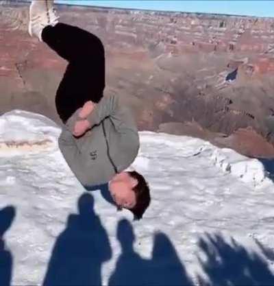 Almost falling into the Grand Canyon