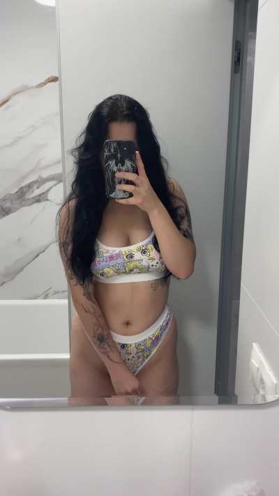 Mirror shot in my new anime lingerie couldnt keep this view to myself