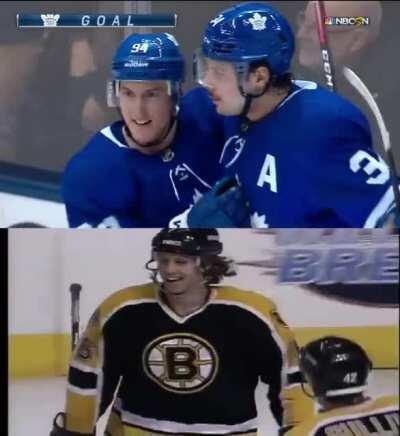 Auston Matthews' goal against the Sabres last December looks eerily similar to Joe Thornton's first NHL goal